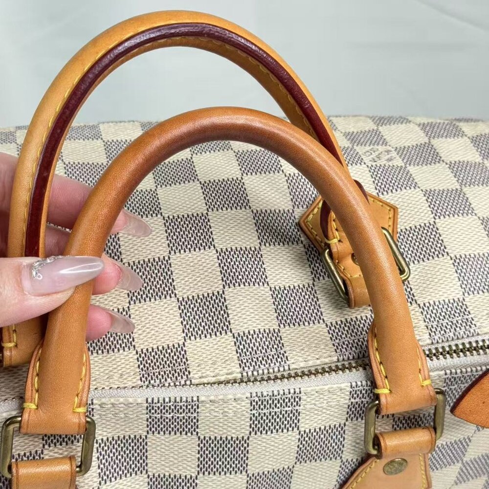 Louis Vuitton Speedy Top Handle Bag Damier Azur - Picture 8 of 10